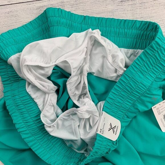 Xersion Running Shorts sz 4X Plus Green Inner Liner Zip Pockets New NWT - Picture 9 of 9